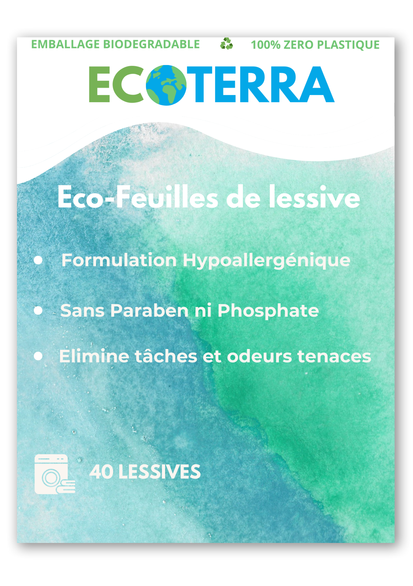 Éco-feuilles Ecoterra - 40 Lessives